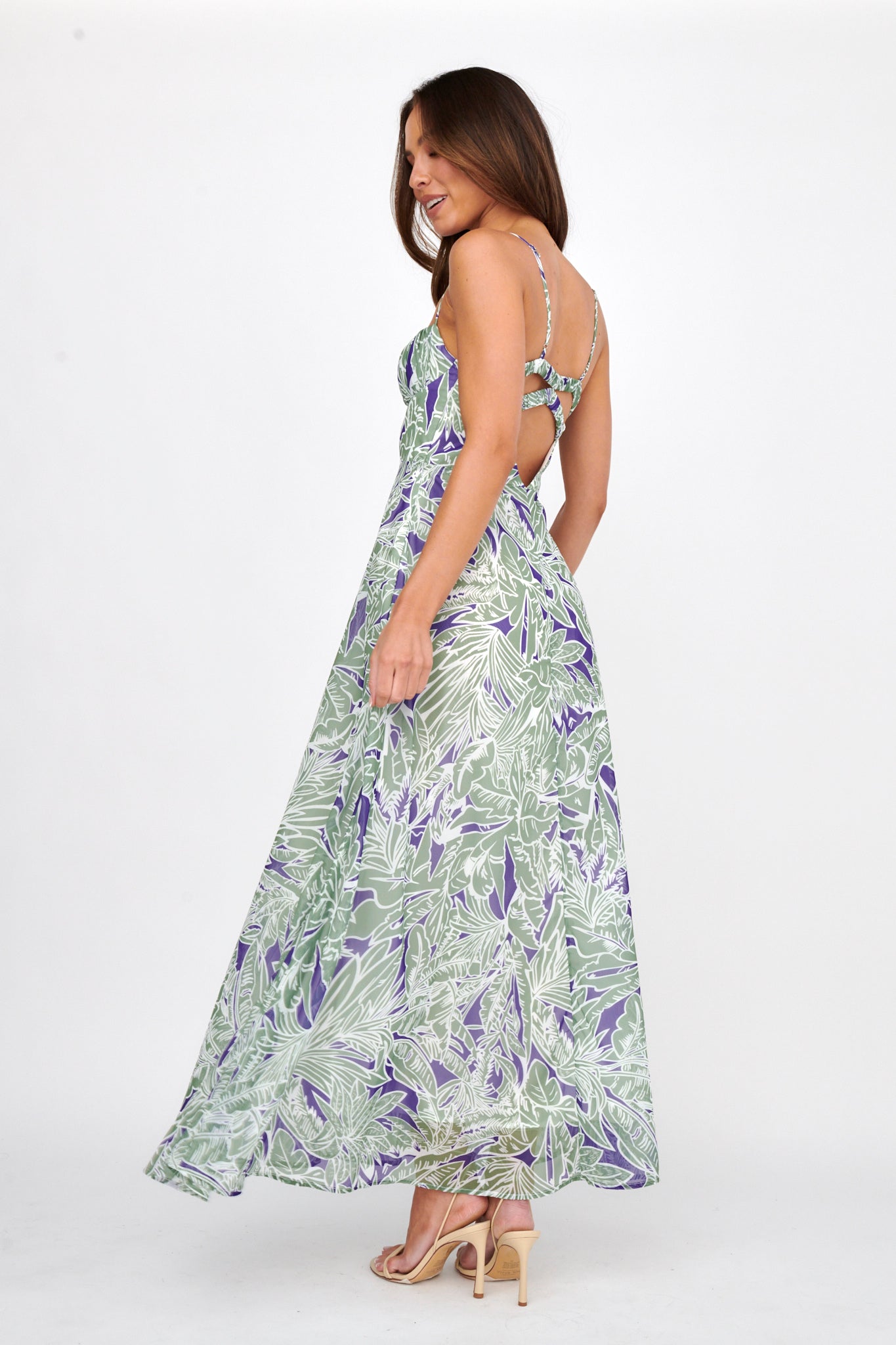 Kindred Love Gathered Bust Maxi Dress Blue by Selfie Leslie Australia