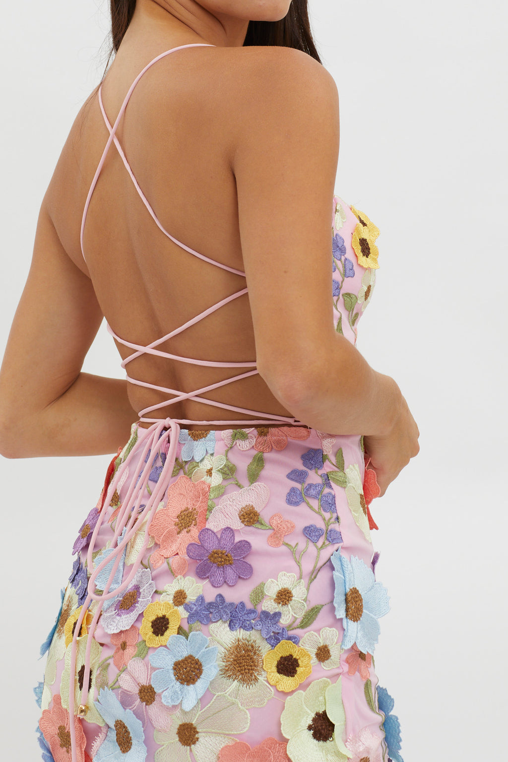 Butterfly Feelings Embellished Mini Dress Blue by Selfie Leslie Australia