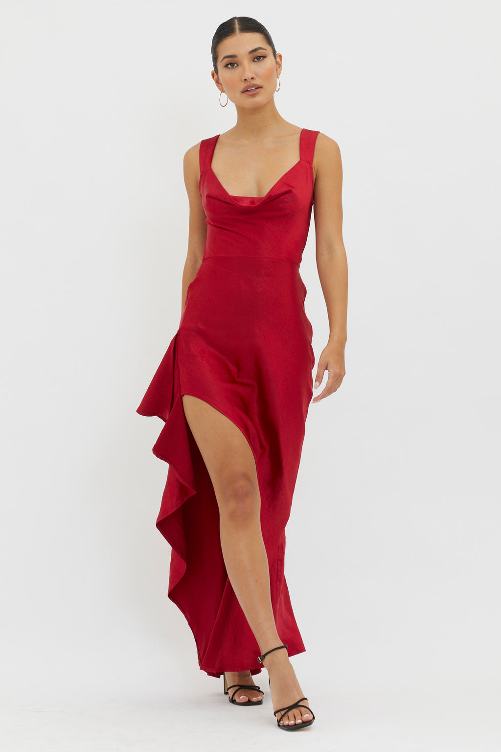 Ellianna Lace-Up Back Maxi Dress Red by Selfie Leslie Australia