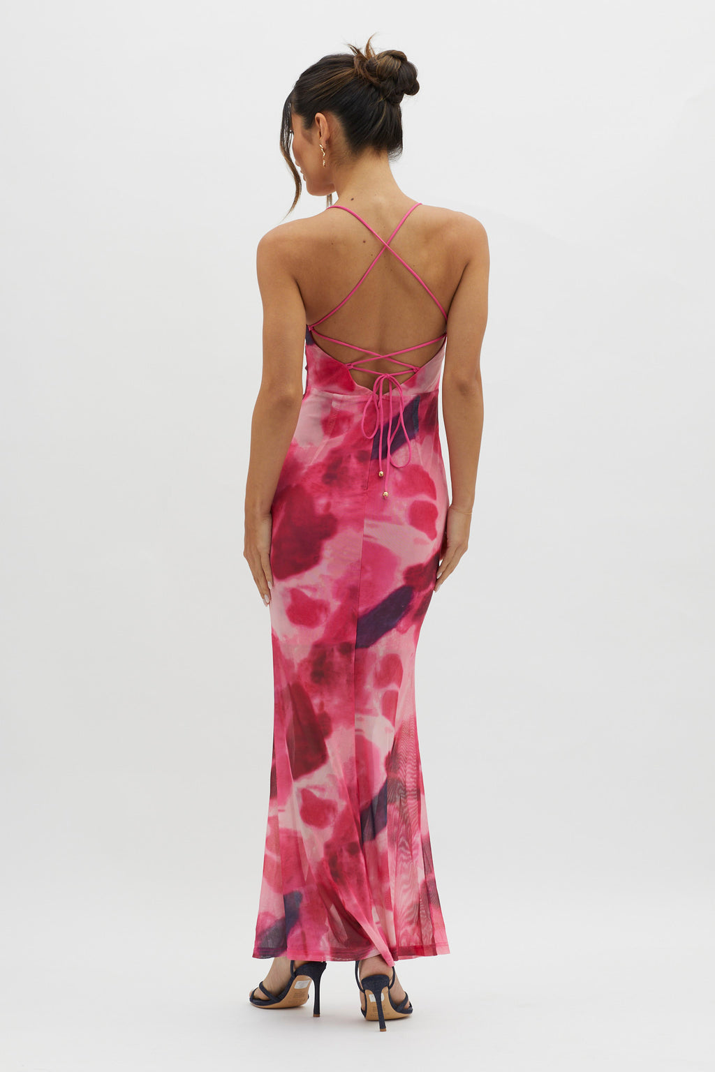 Letting Go Tie-Up Back Maxi Dress Red by Selfie Leslie Australia