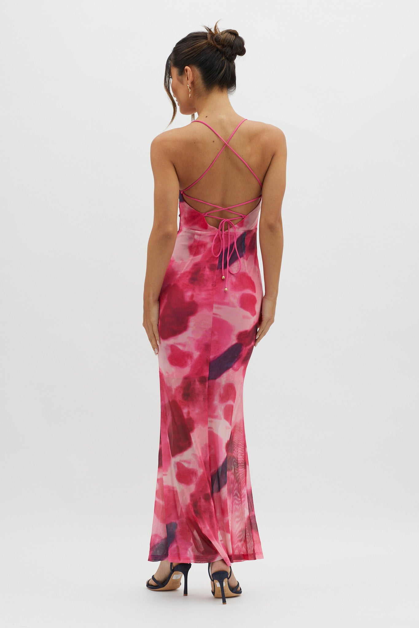 Letting Go Tie-Up Back Maxi Dress Red by Selfie Leslie Australia