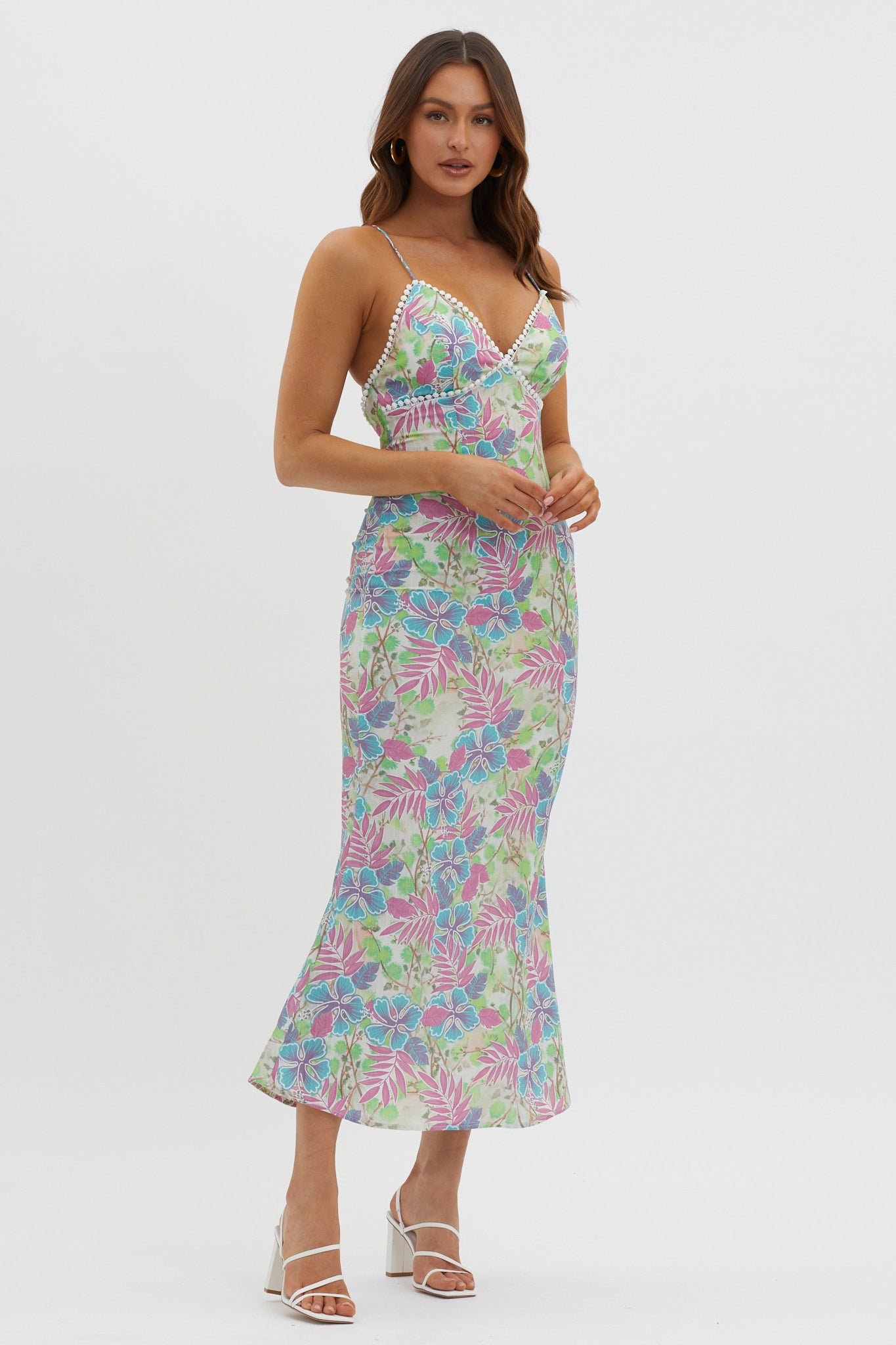 New Acquaintance Low Back Dress Floral Pink by Selfie Leslie Australia