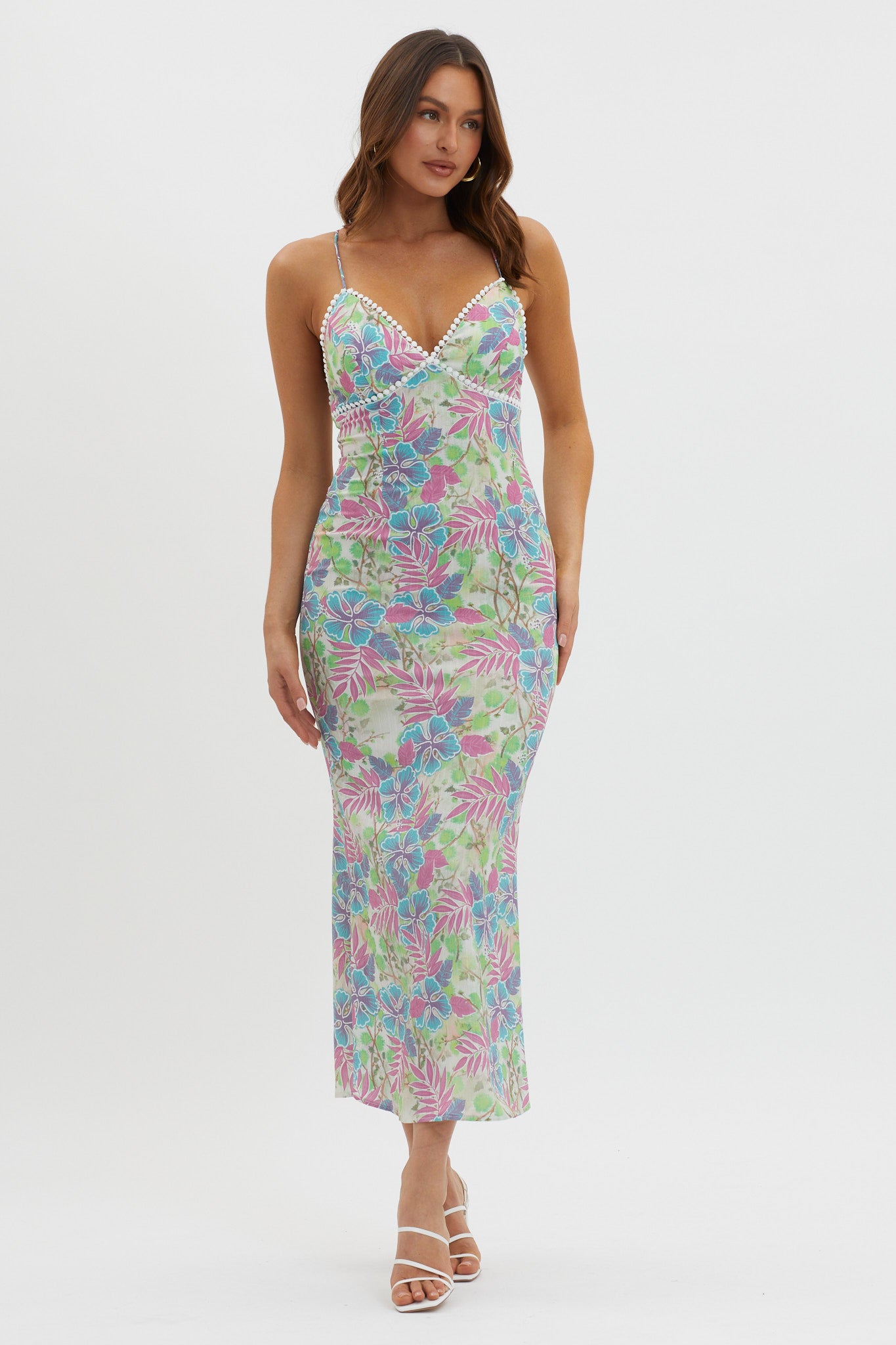 New Acquaintance Low Back Dress Floral Pink by Selfie Leslie Australia