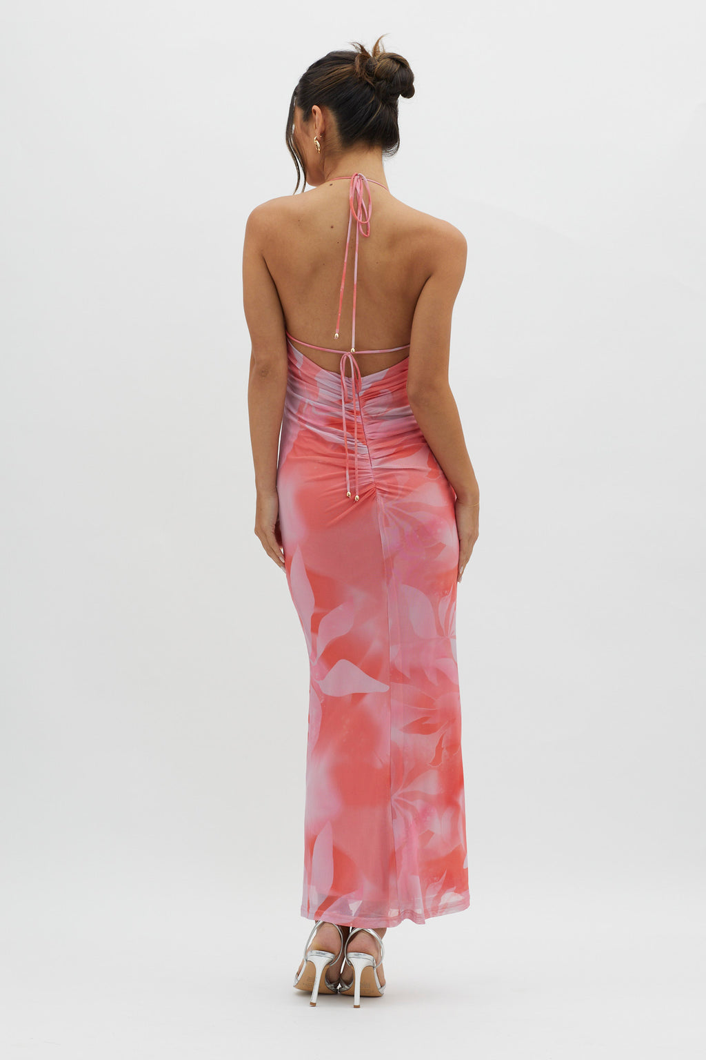 Santa Rosa Ruched Back Maxi Dress Pink by Selfie Leslie Australia