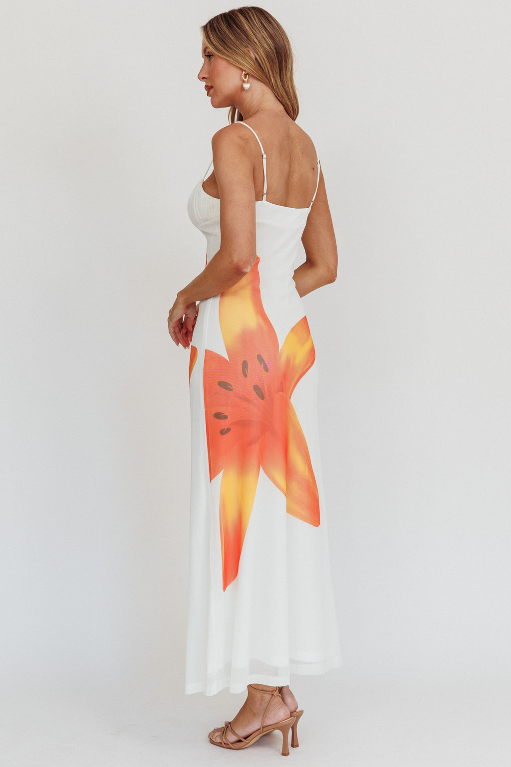 Kailua Floral Print Maxi Dress White by Selfie Leslie Australia