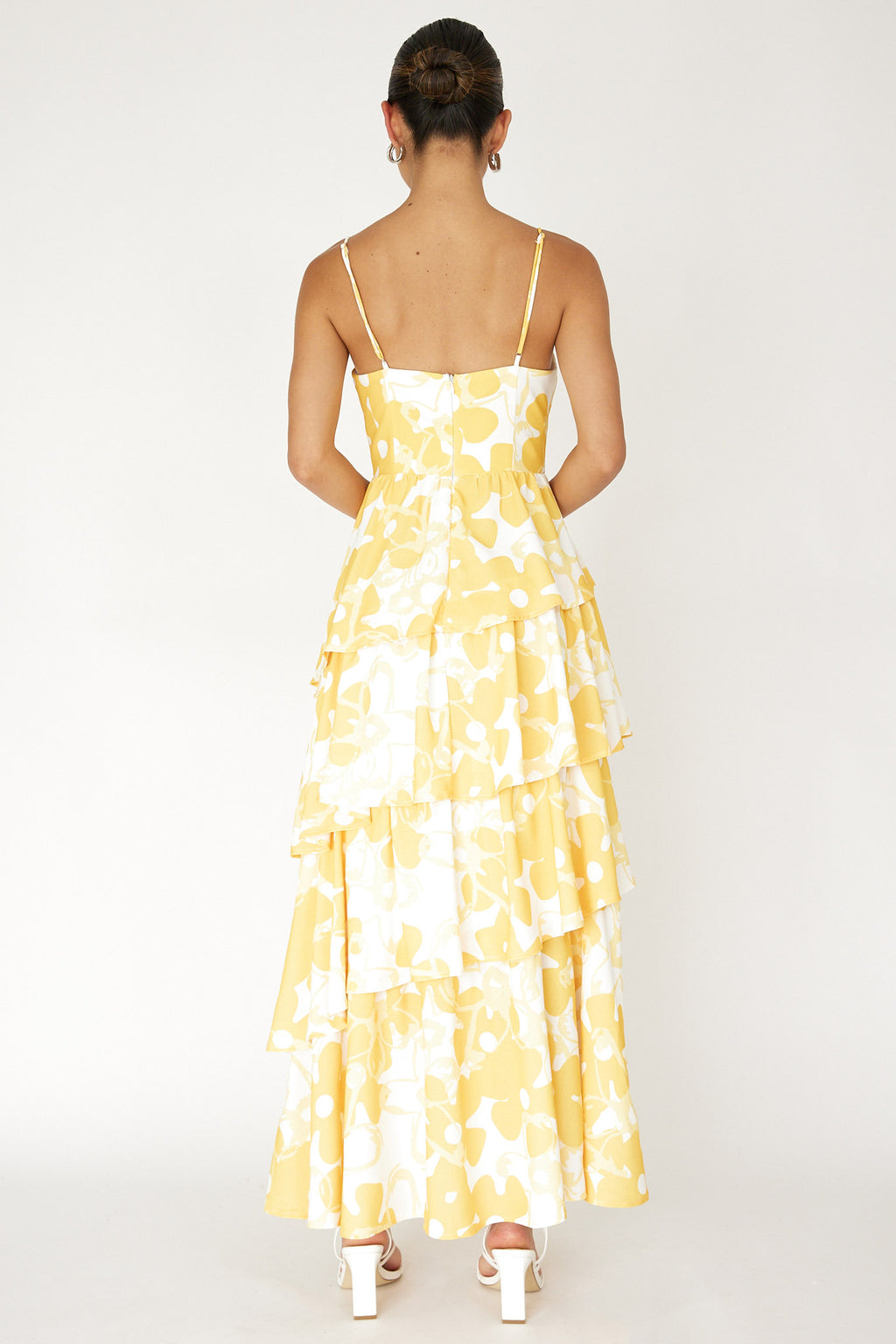 Hopeful Tiered Layered Maxi Dress Yellow by Selfie Leslie Australia