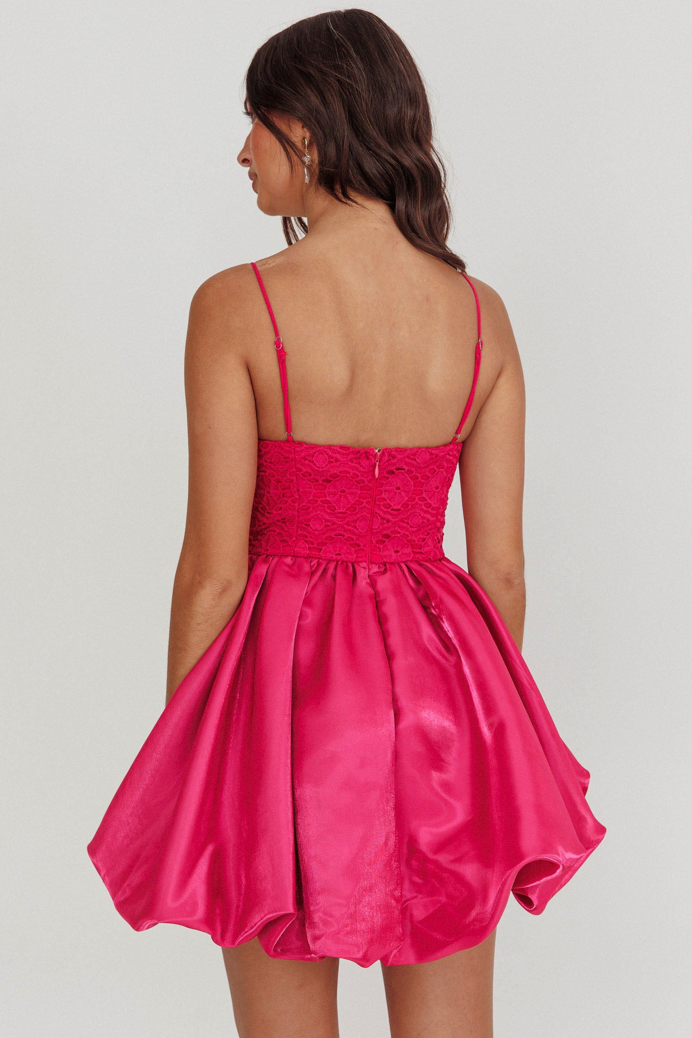 Lucia Bubble Skirt Mini Dress Hot Pink by Selfie Leslie Australia