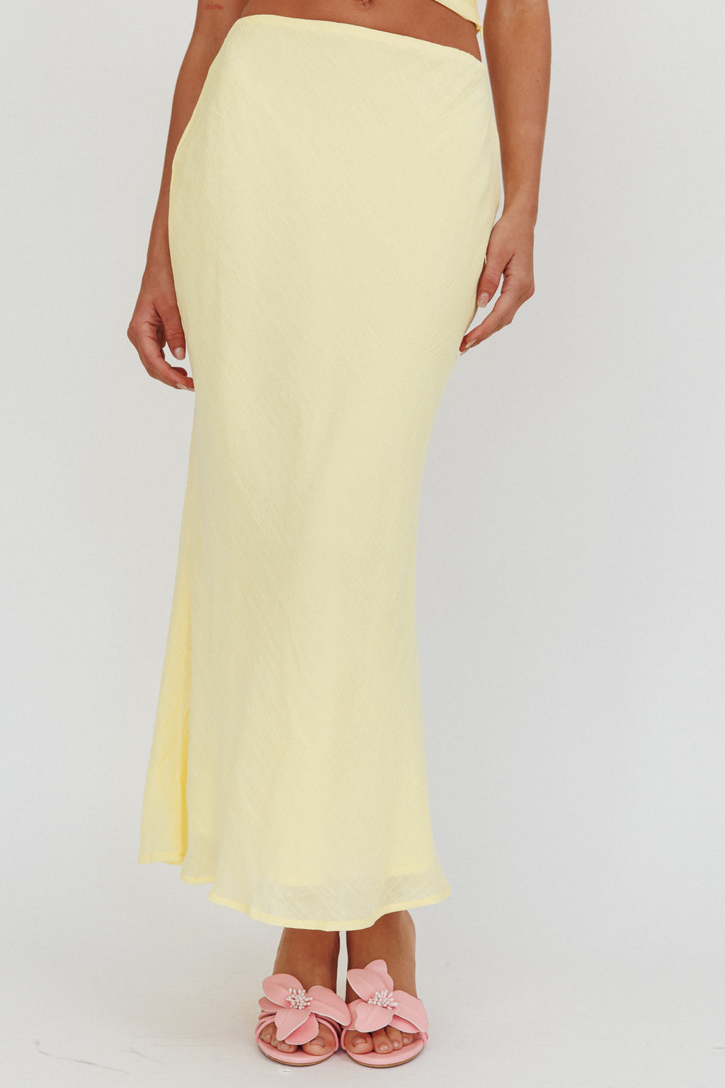 Deanna Maxi Skirt Lemon by Selfie Leslie Australia