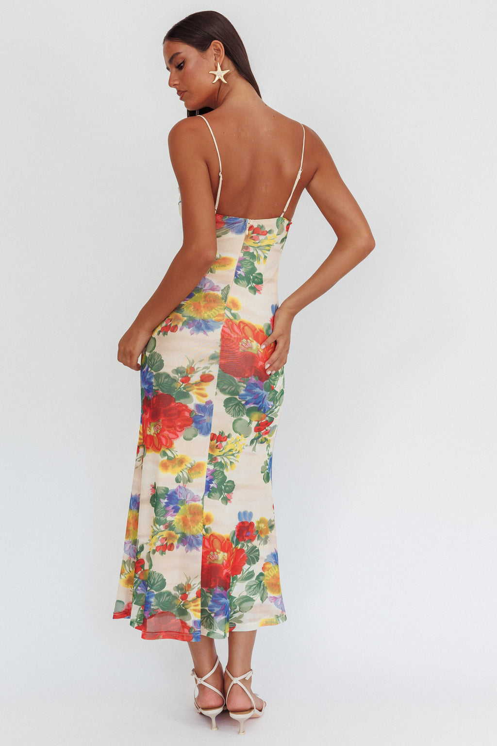 Days Ahead Mesh Overlay Maxi Dress Floral Pink by Selfie Leslie Australia