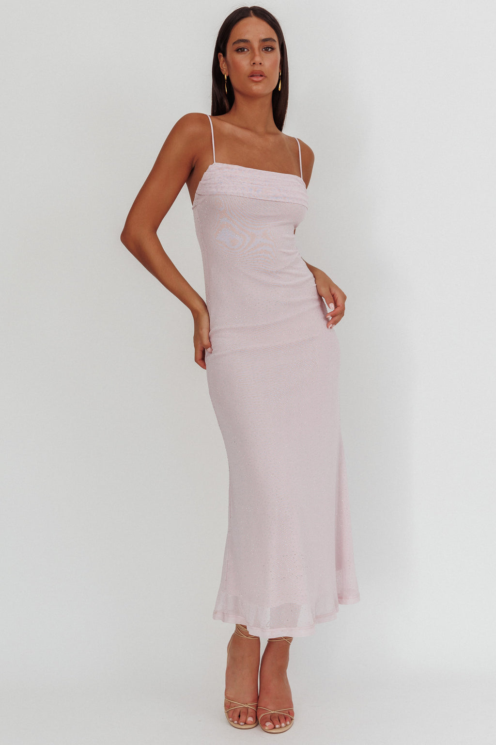 Days Ahead Rhinestone Overlay Maxi Dress Lilac by Selfie Leslie Australia