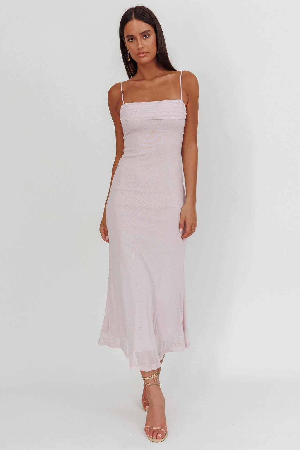 Days Ahead Rhinestone Overlay Maxi Dress Lilac by Selfie Leslie Australia