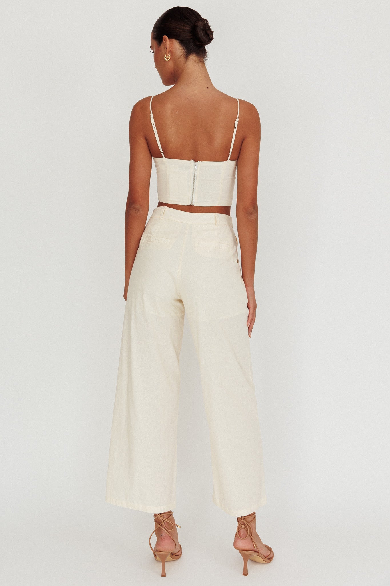 Breathless Wide Leg Pant Oat by Selfie Leslie Australia