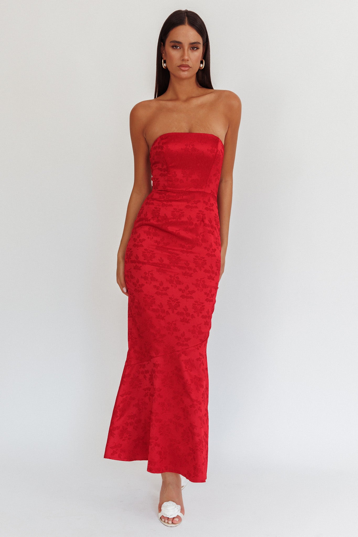 Melty Kisses Bow Back Maxi Dress Wine by Selfie Leslie Australia