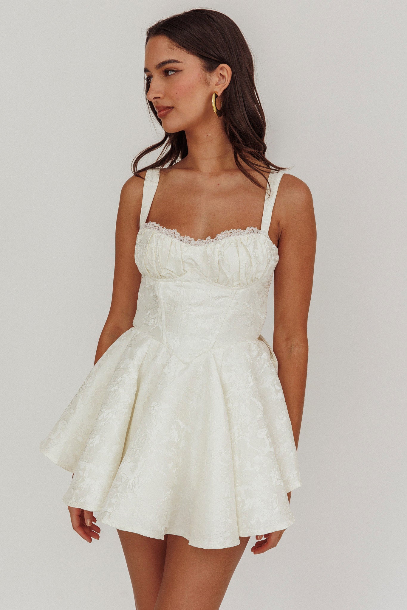 All To You Jacquard Bow Romper White by Selfie Leslie Australia