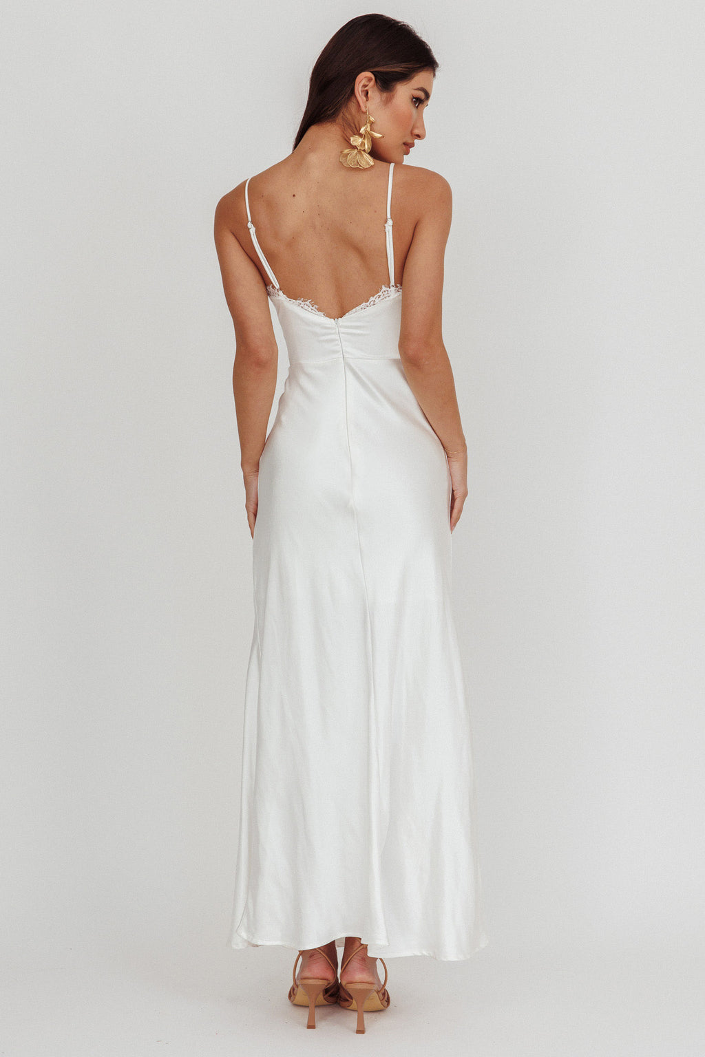 Our Story Surplice Neckline Maxi Dress Off White by Selfie Leslie Australia
