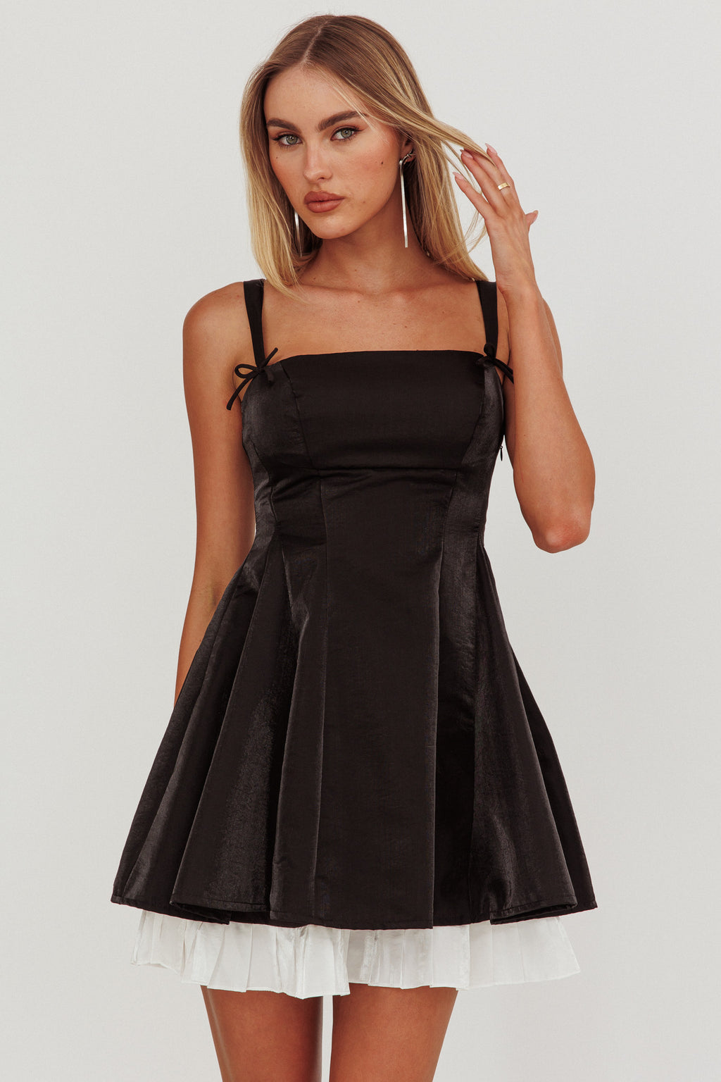 Night Rider Fit And Flare Mini Dress Black by Selfie Leslie Australia