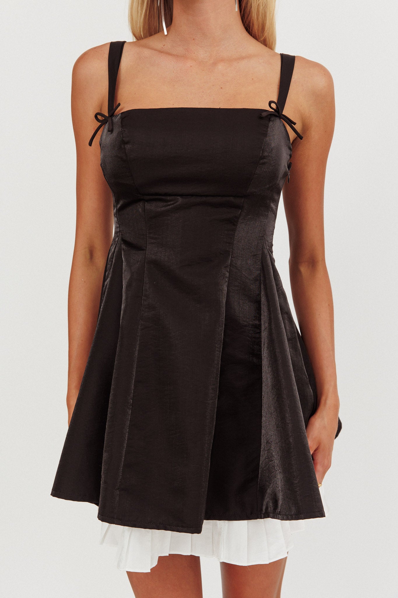 Night Rider Fit And Flare Mini Dress Black by Selfie Leslie Australia