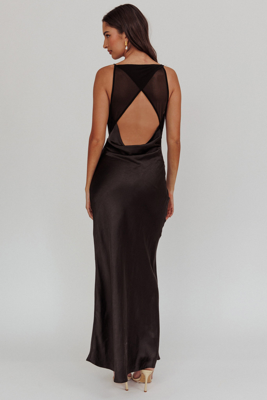 Noreen Cut-Out Back Maxi Dress Black by Selfie Leslie Australia