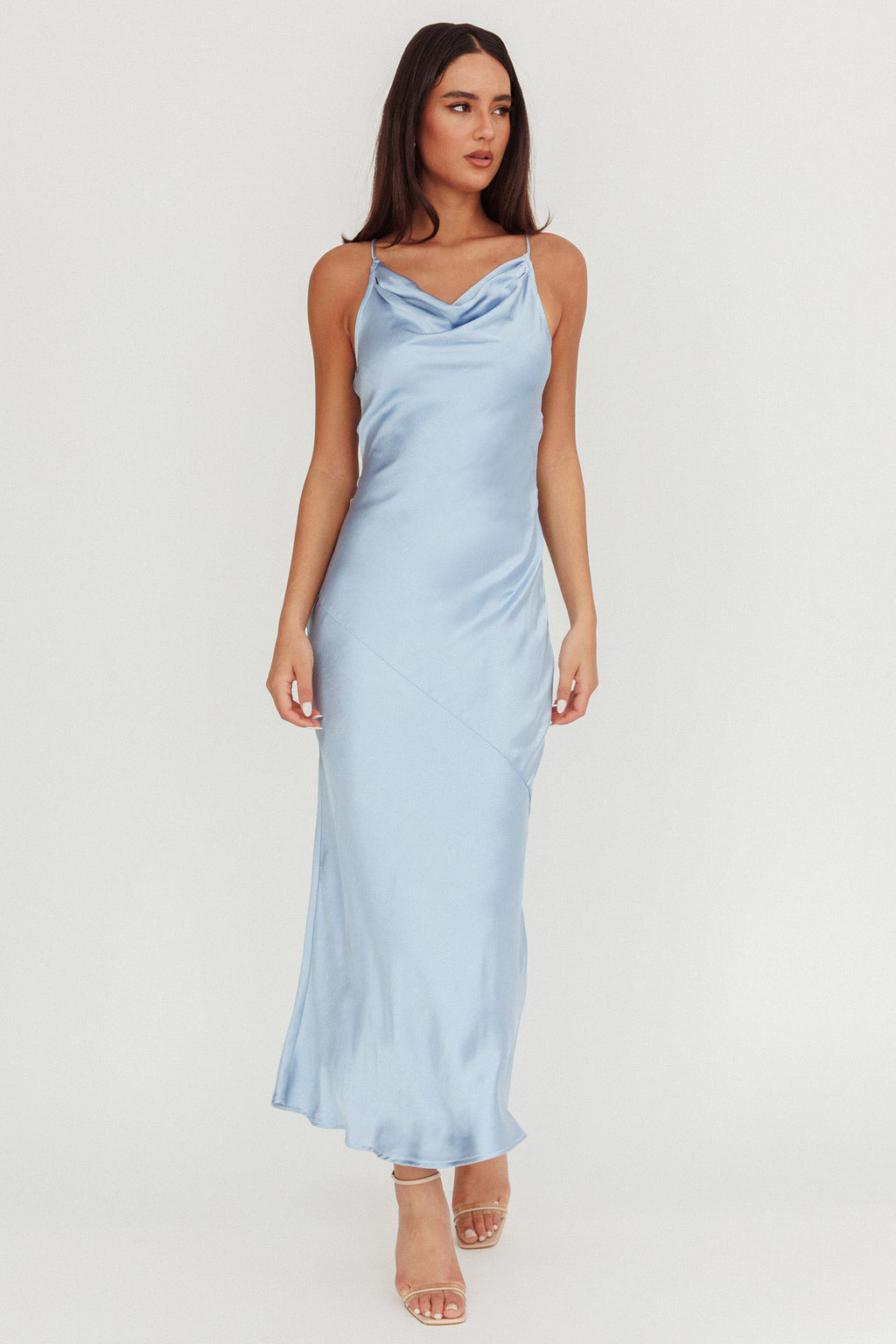 Noreen Cut-Out Back Maxi Dress Blue by Selfie Leslie Australia