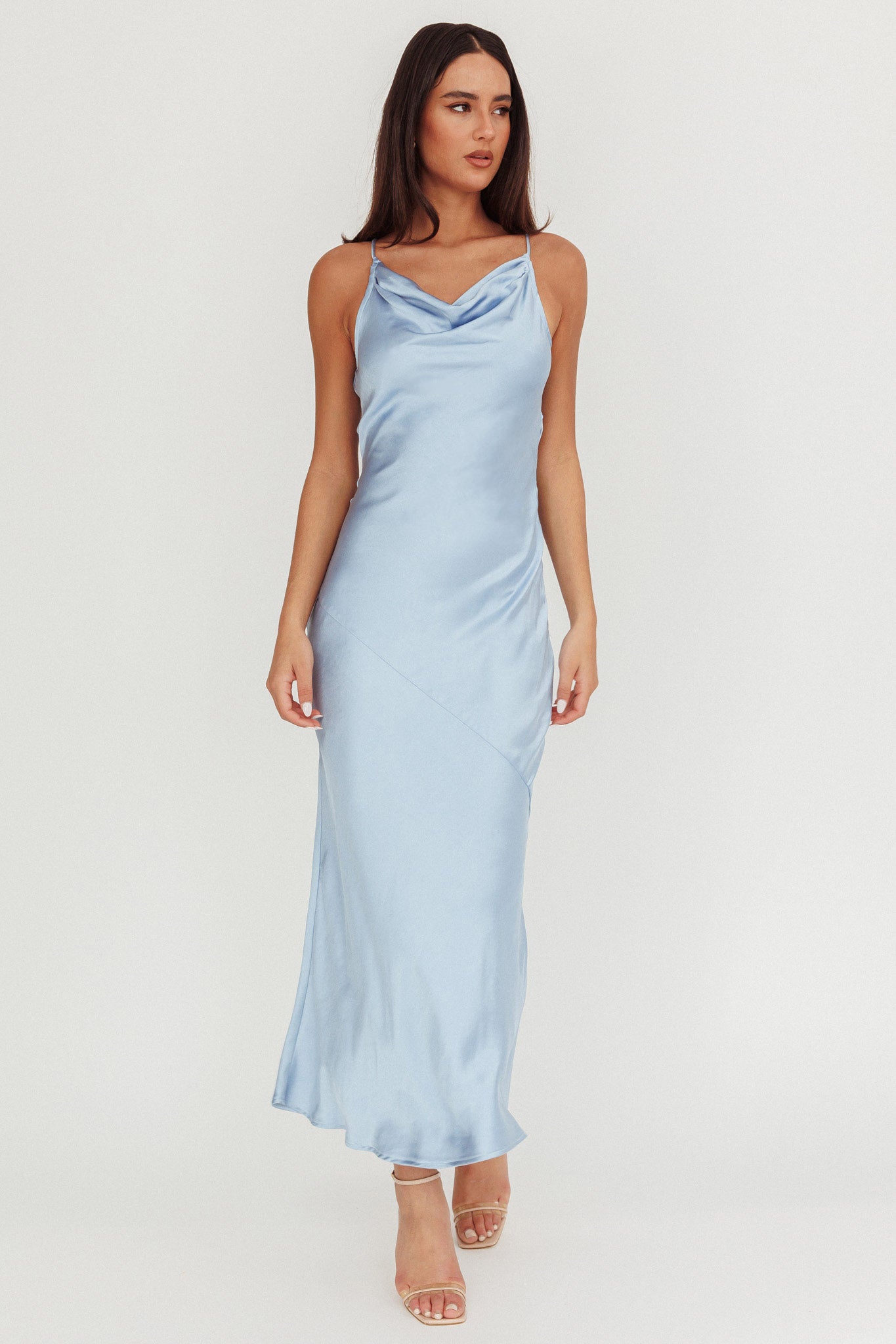 Noreen Cut-Out Back Maxi Dress Blue by Selfie Leslie Australia