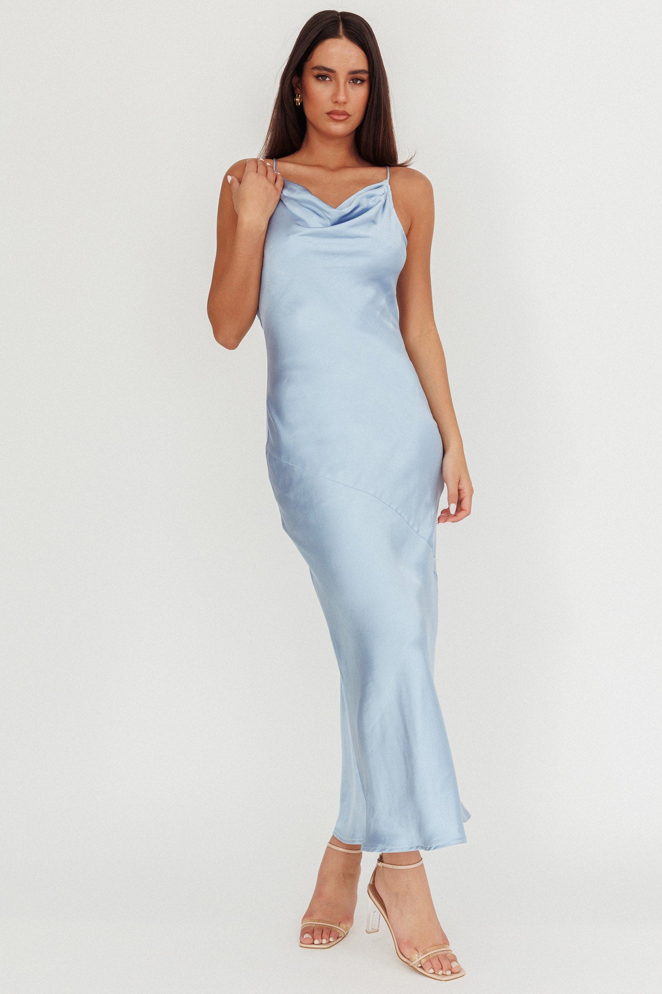 Noreen Cut-Out Back Maxi Dress Blue by Selfie Leslie Australia
