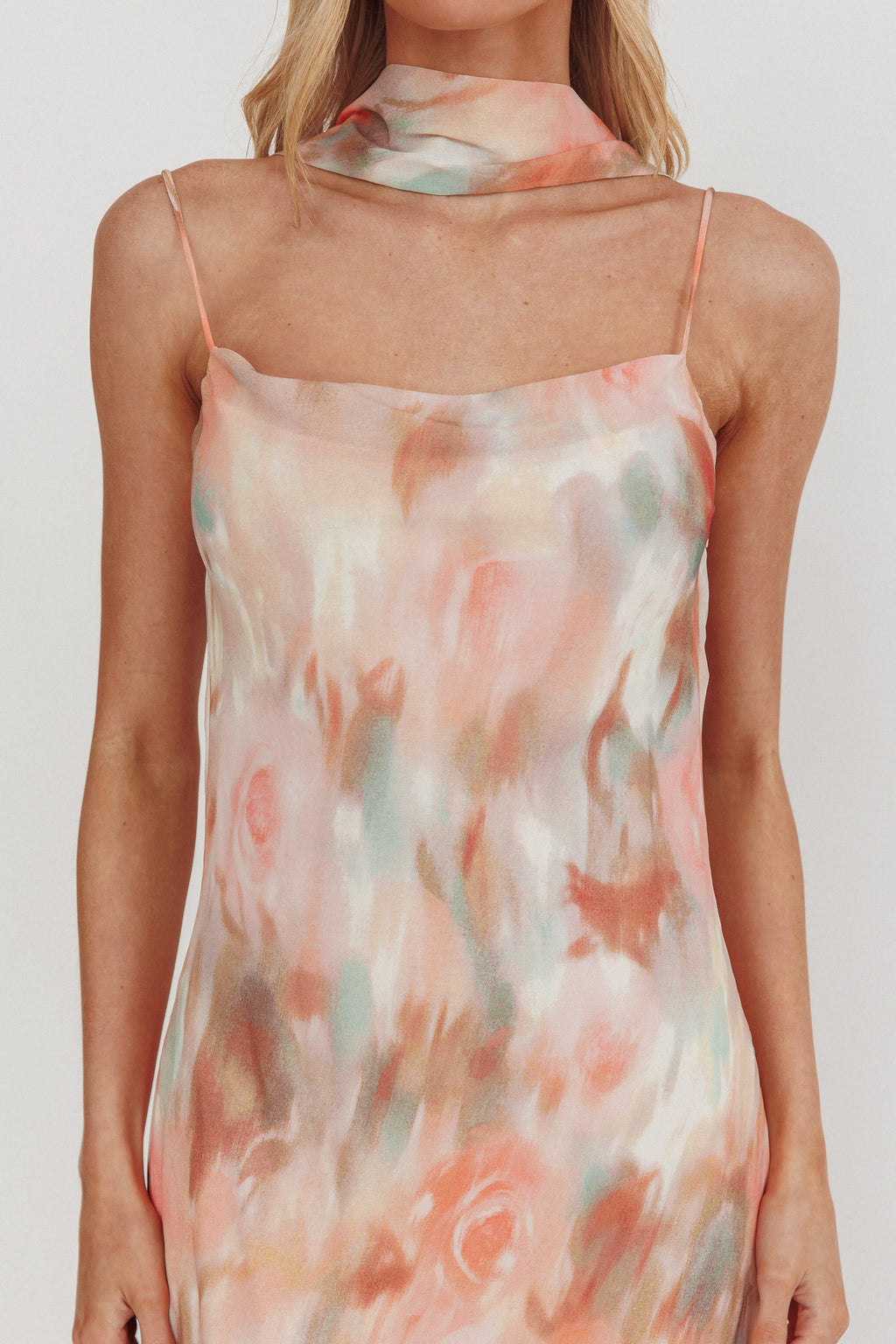 Helsi Cowl Back Maxi Dress Print Pink by Selfie Leslie Australia