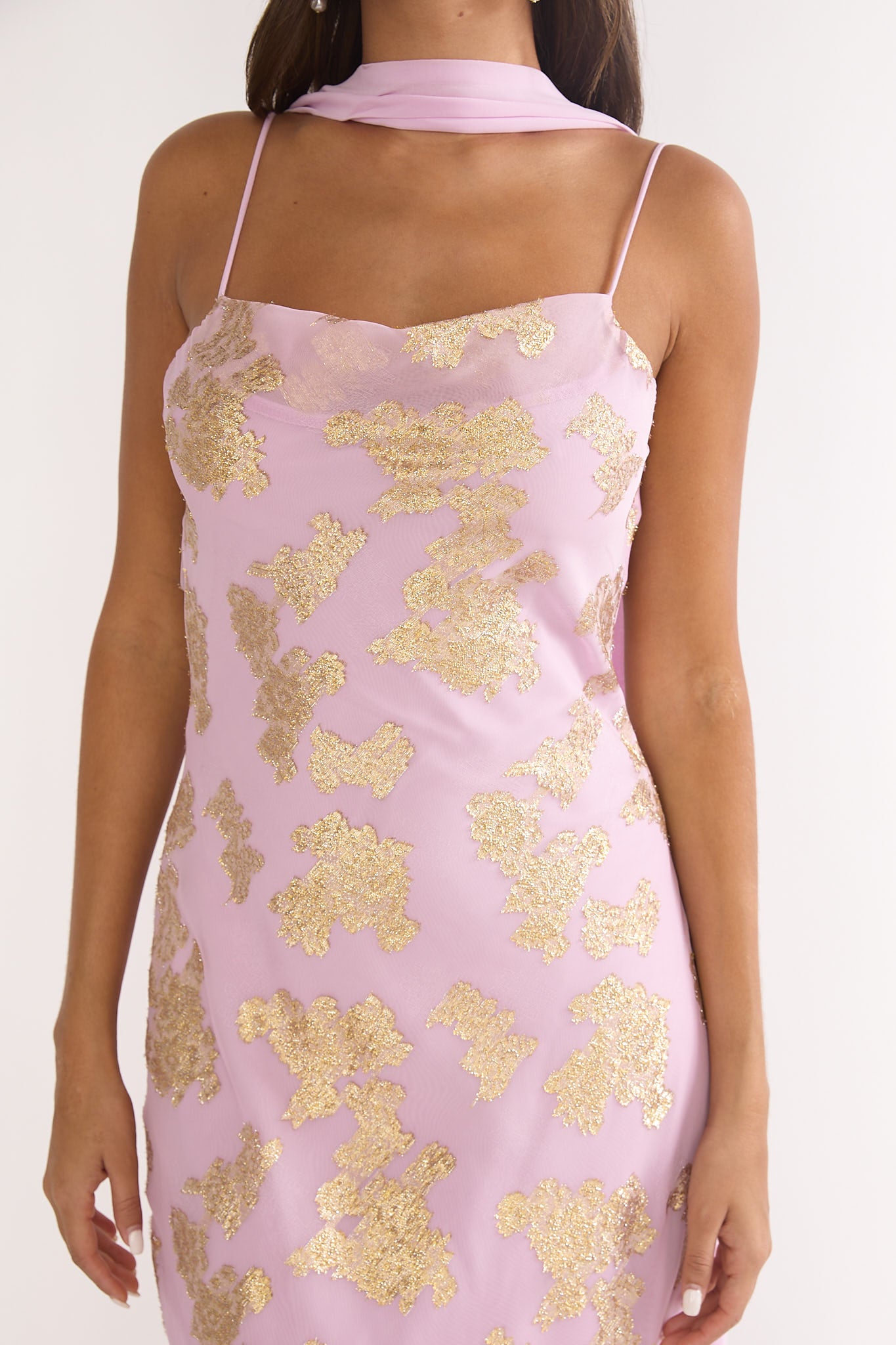 Helsi Cowl Back Maxi Dress Pink by Selfie Leslie Australia