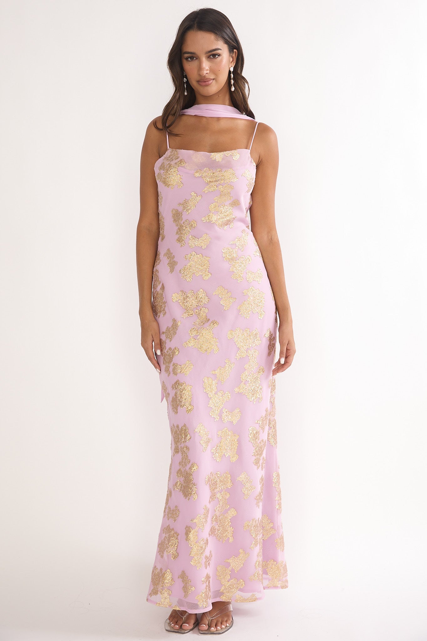 Helsi Cowl Back Maxi Dress Pink by Selfie Leslie Australia