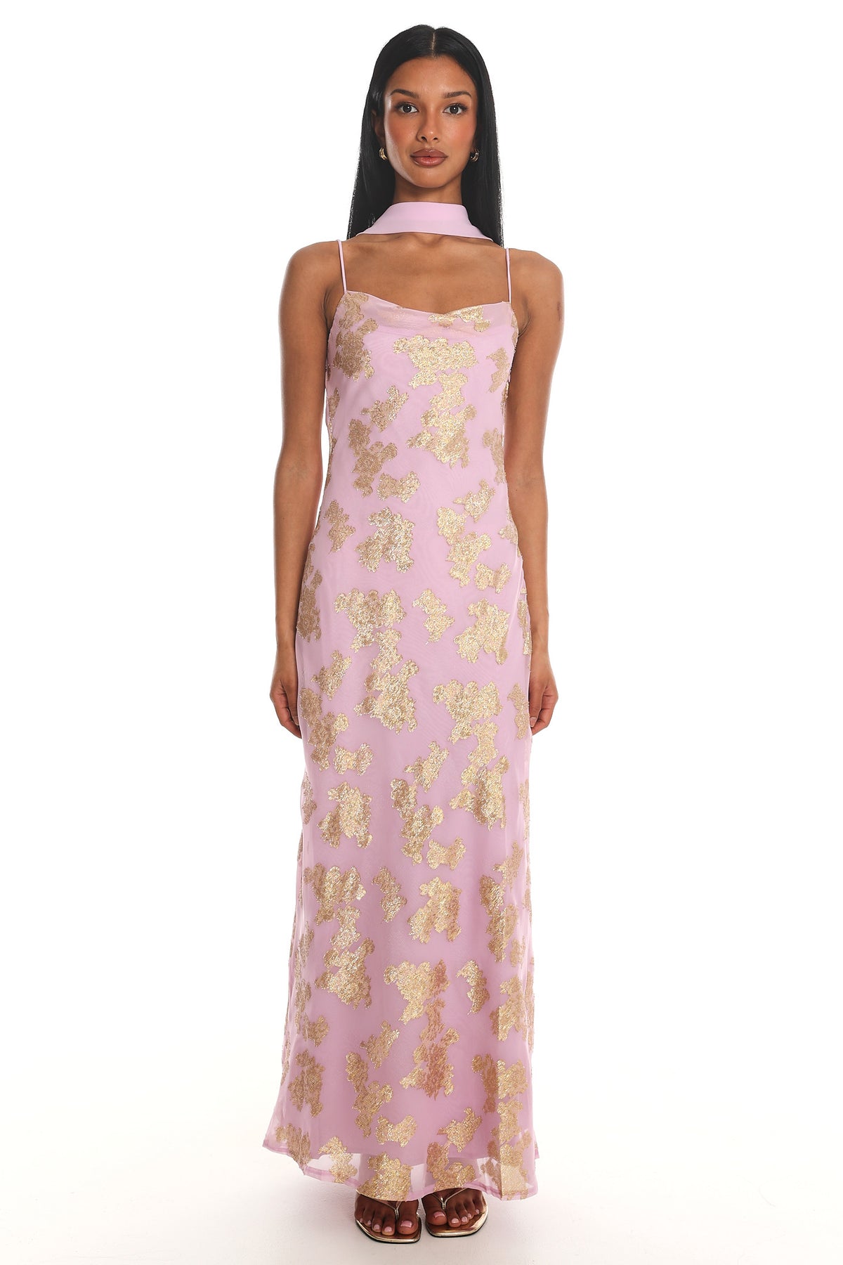 Helsi Cowl Back Maxi Dress Pink by Selfie Leslie Australia