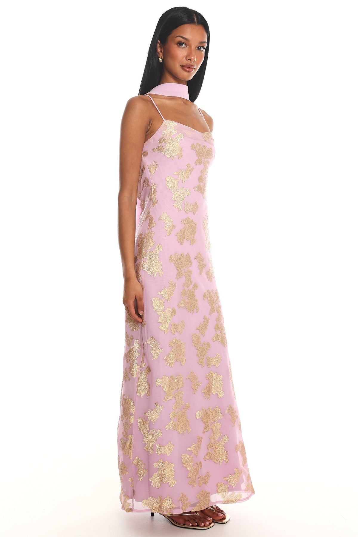 Helsi Cowl Back Maxi Dress Pink by Selfie Leslie Australia