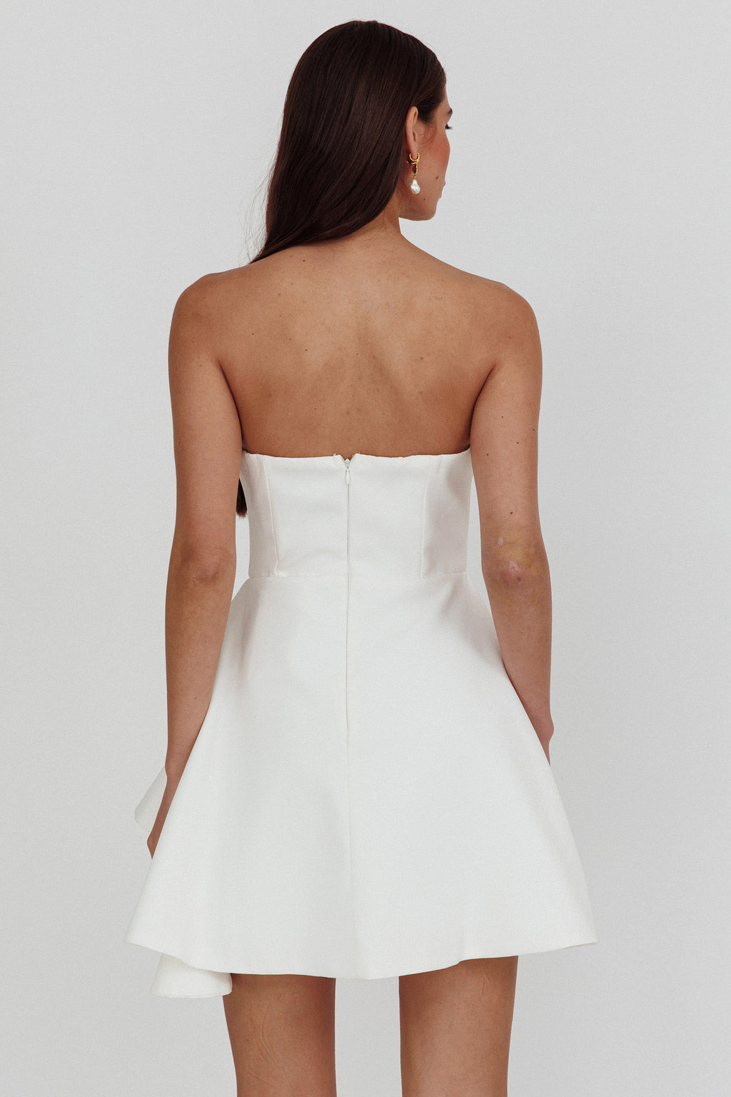 Minnesota Strapless Mini Dress White by Selfie Leslie Australia