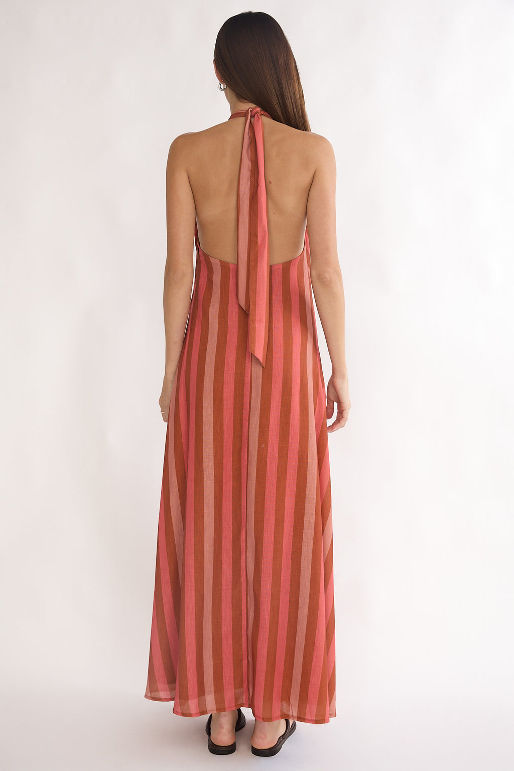Cheer Backless Halter Maxi Dress Pink Multi by Selfie Leslie Australia