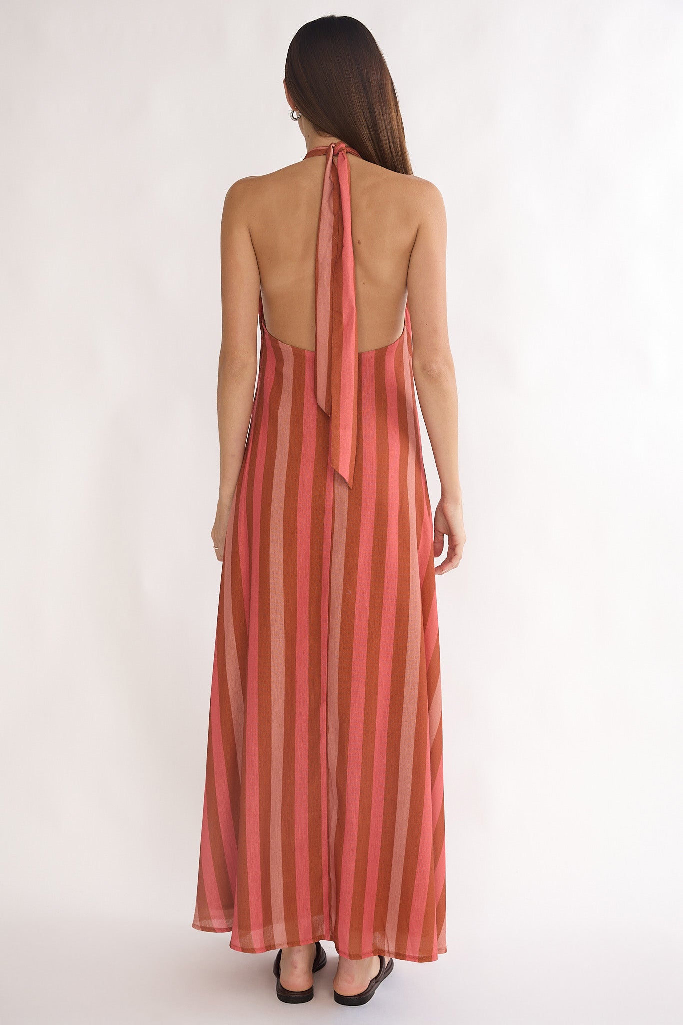 Cheer Backless Halter Maxi Dress Pink Multi by Selfie Leslie Australia