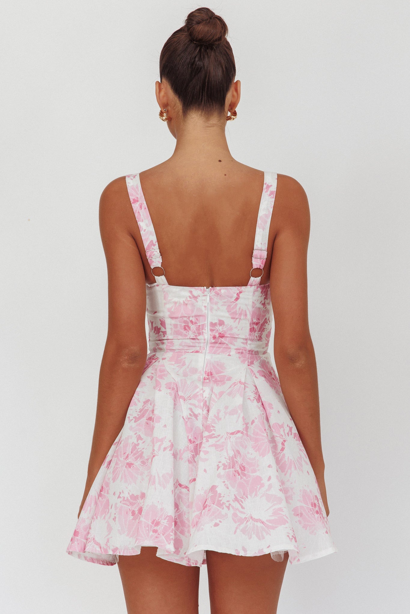 Get My Attention Off-Shoulder Mini Dress Floral Pink by Selfie Leslie Australia