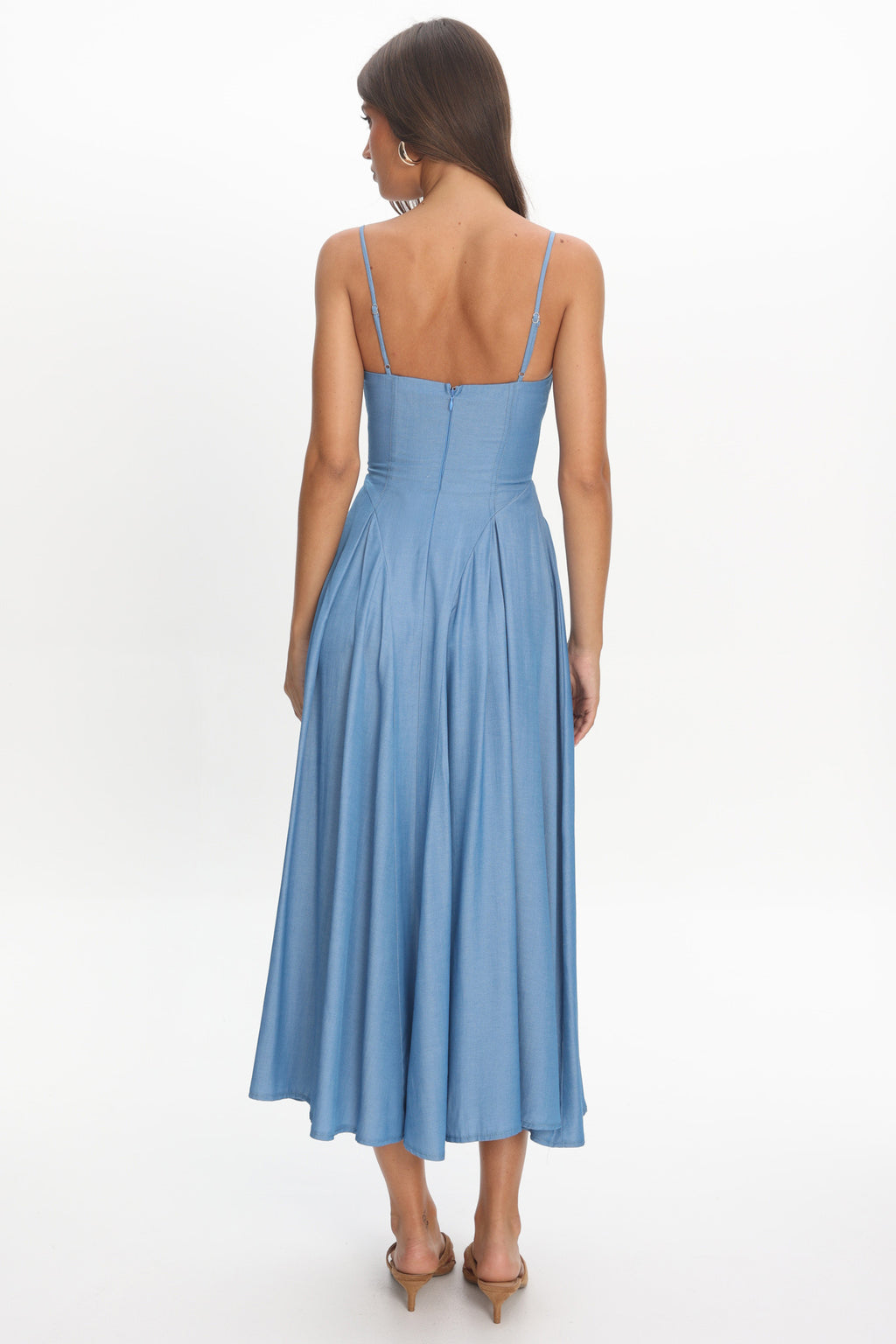 Take It All Cami Strap Midi Dress Light Blue by Selfie Leslie Australia