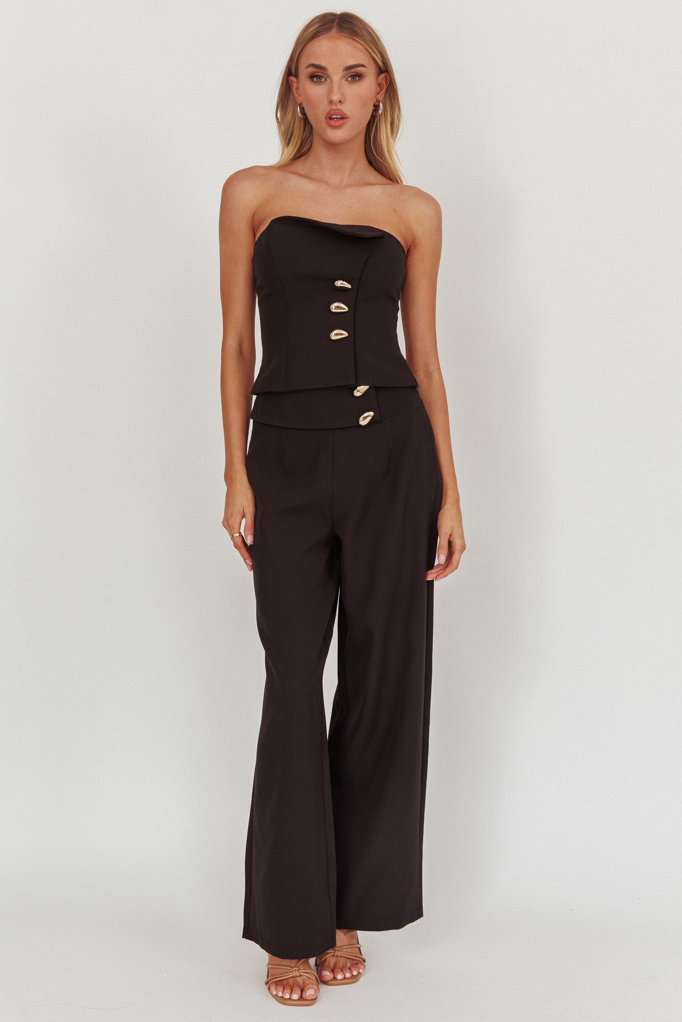 Ishani Hardware Decoration Pants Black by Selfie Leslie Australia