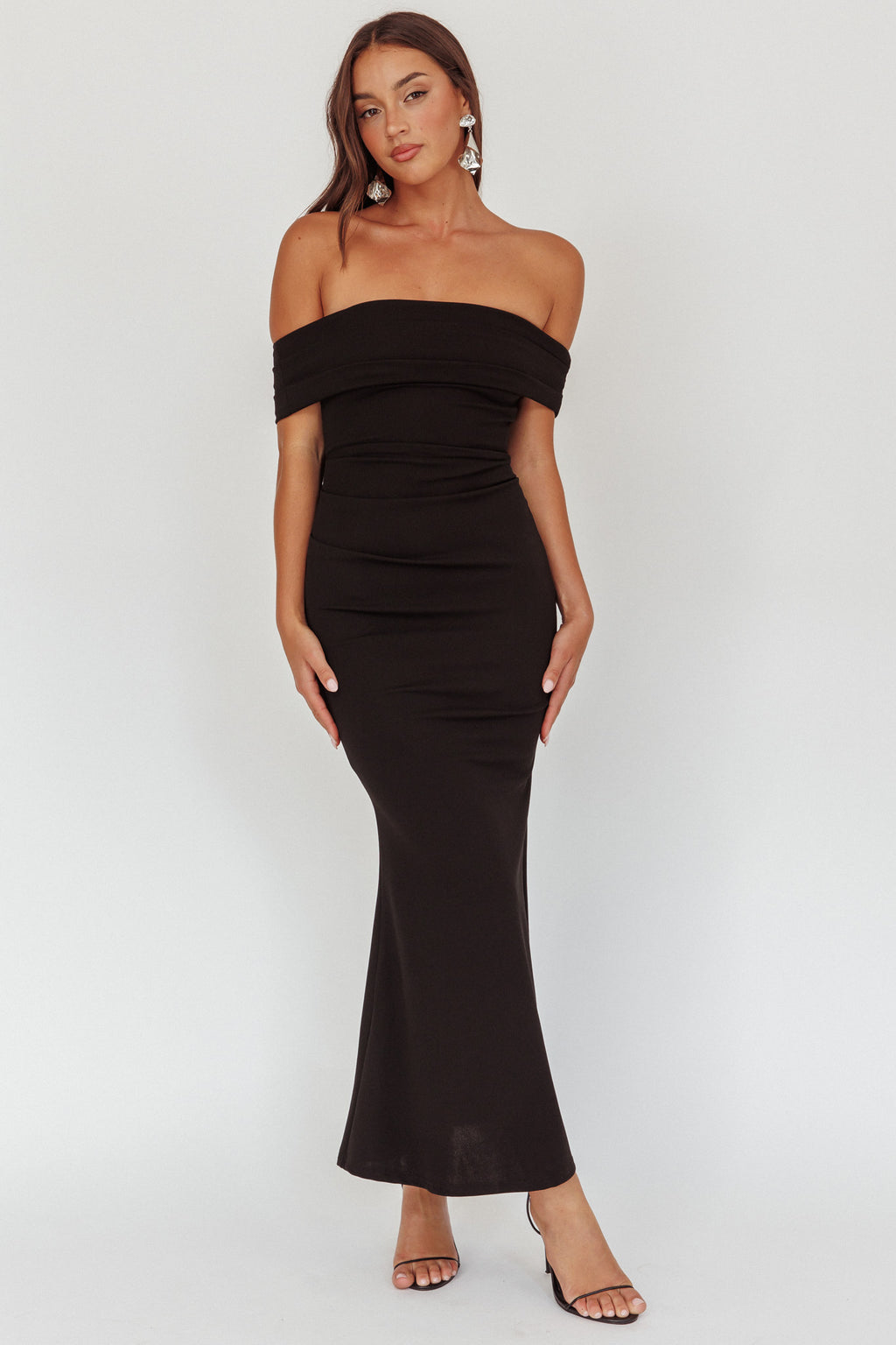 Dancing Queens Bow Back Maxi Dress Black by Selfie Leslie Australia