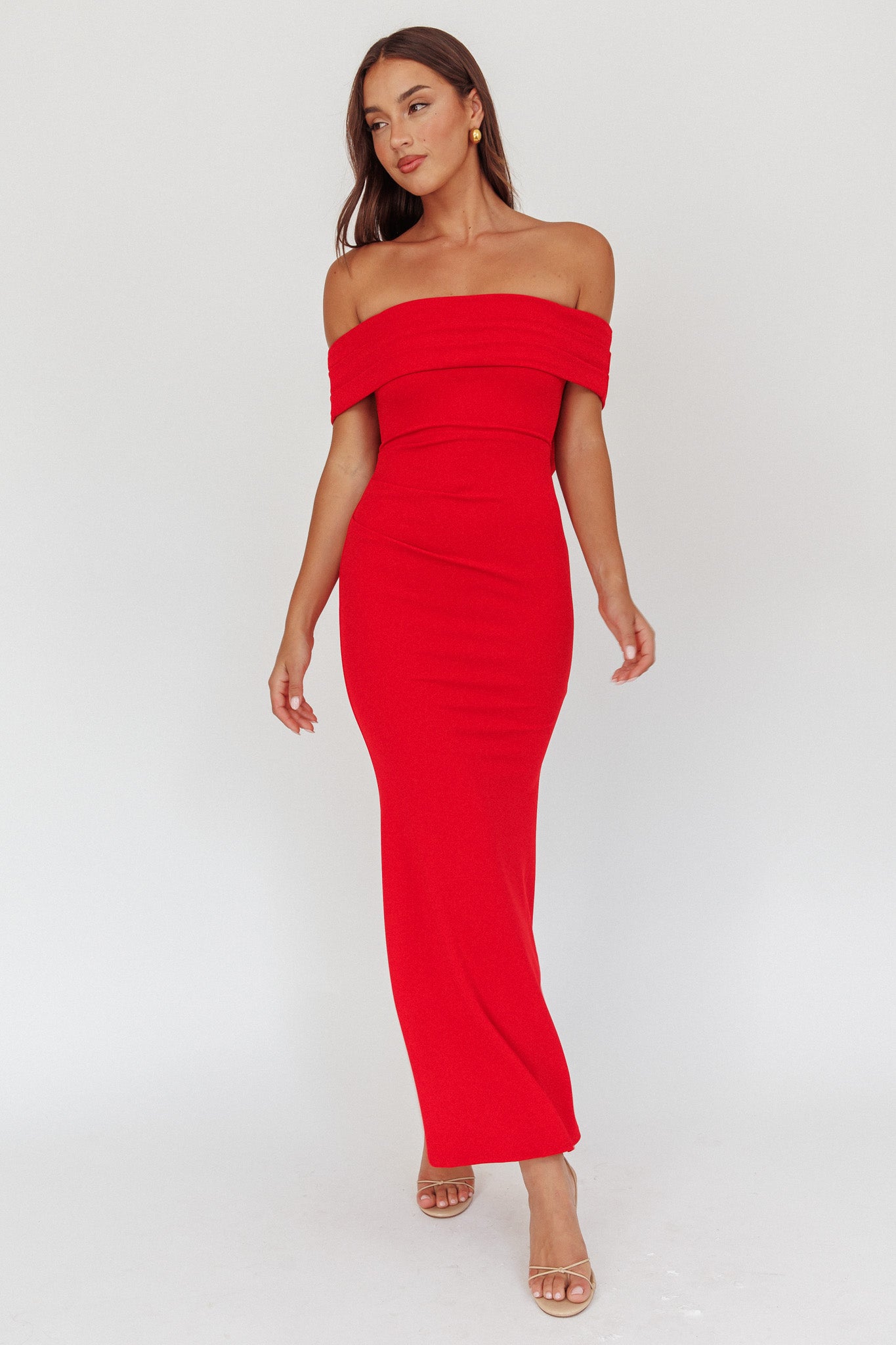 Dancing Queens Bow Back Maxi Dress Red by Selfie Leslie Australia