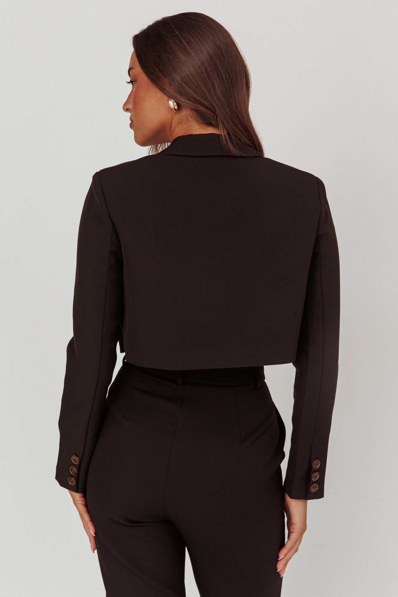 Fridays Open Crop Jacket Black by Selfie Leslie Australia