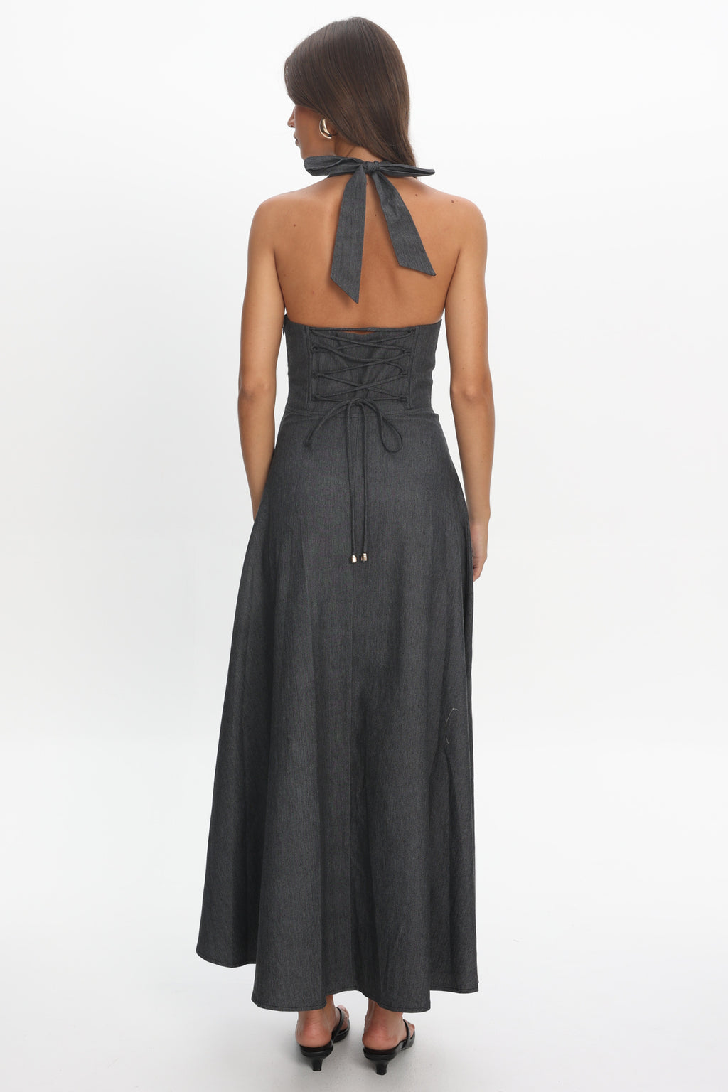 Riga Halterneck Maxi Dress Black by Selfie Leslie Australia