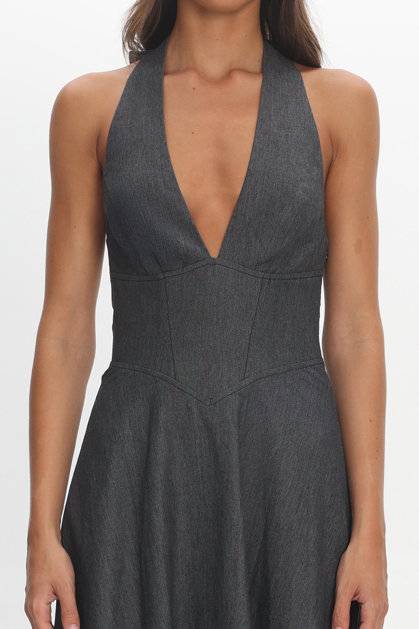 Riga Halterneck Maxi Dress Black by Selfie Leslie Australia