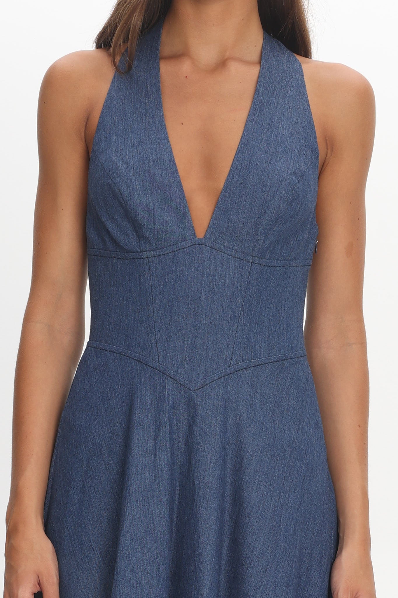 Riga Halterneck Maxi Dress Light Blue by Selfie Leslie Australia