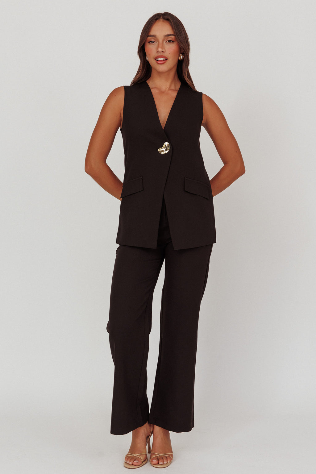 Fair Play High Waist Pants Black by Selfie Leslie Australia