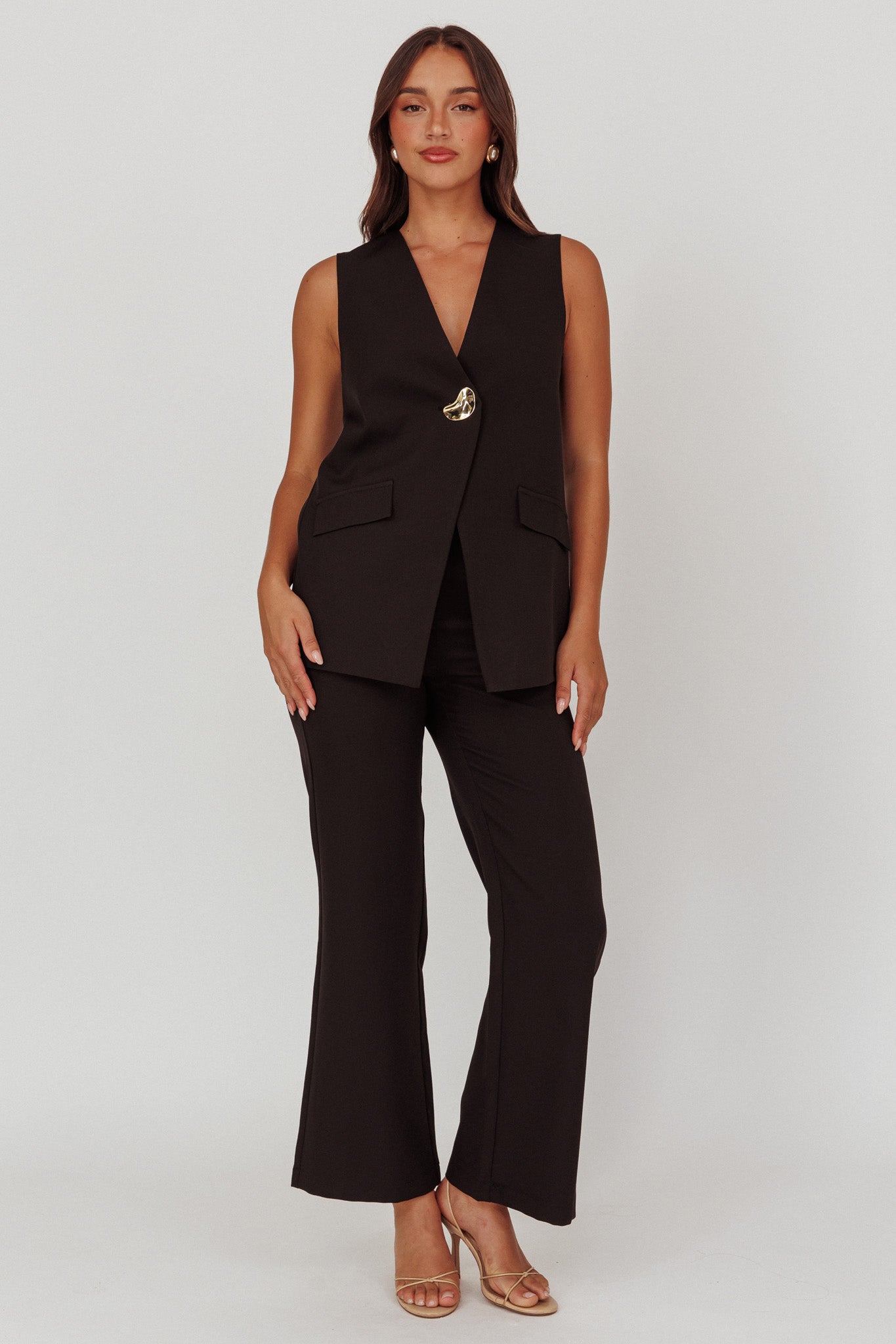 Fair Play High Waist Pants Black by Selfie Leslie Australia