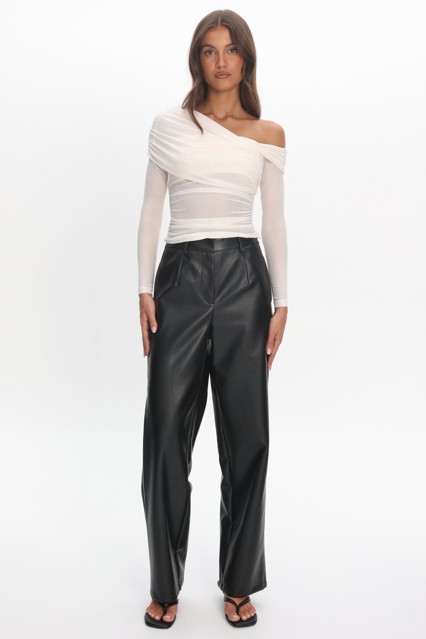 Fair Play Faux Leather Pants Black by Selfie Leslie Australia