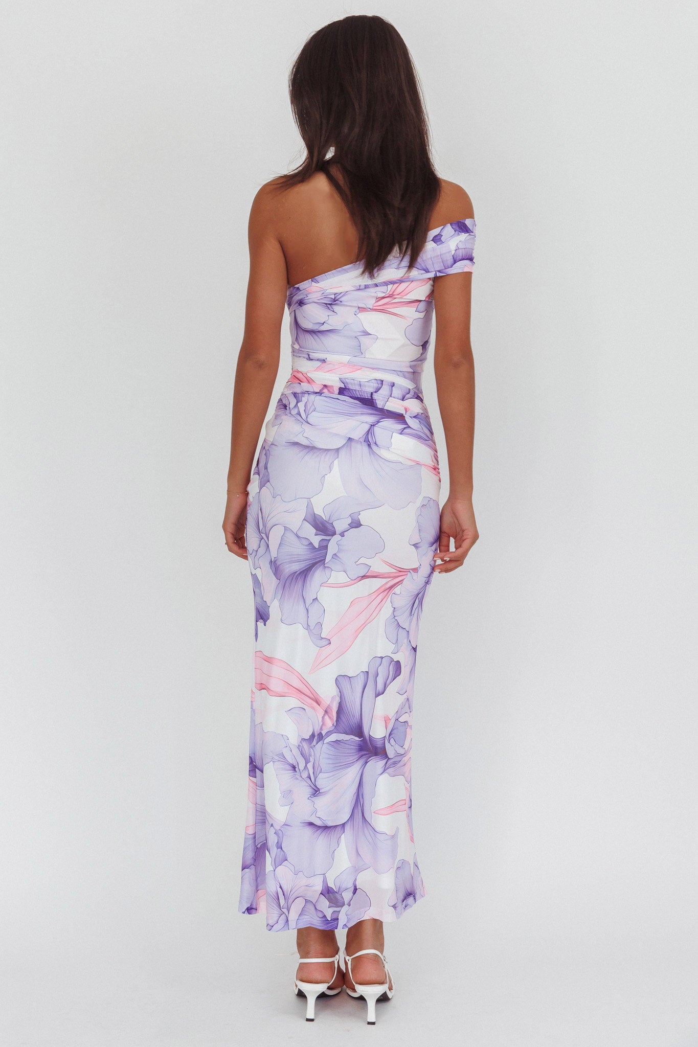 Gala One-Shoulder Maxi Dress Orchid Lilac by Selfie Leslie Australia