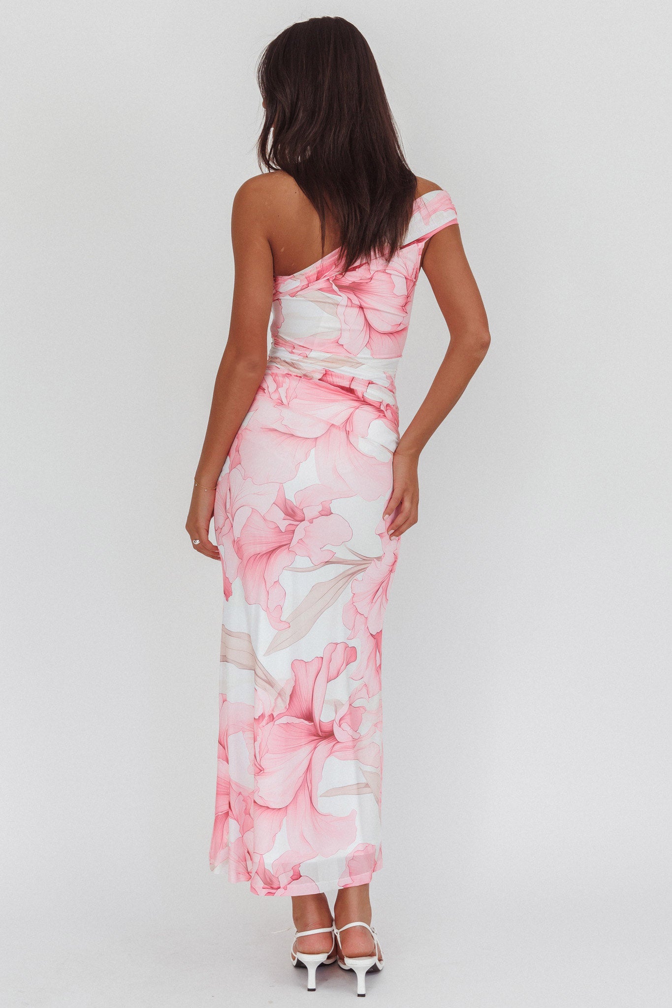 Gala One-Shoulder Maxi Dress Orchid Pink by Selfie Leslie Australia
