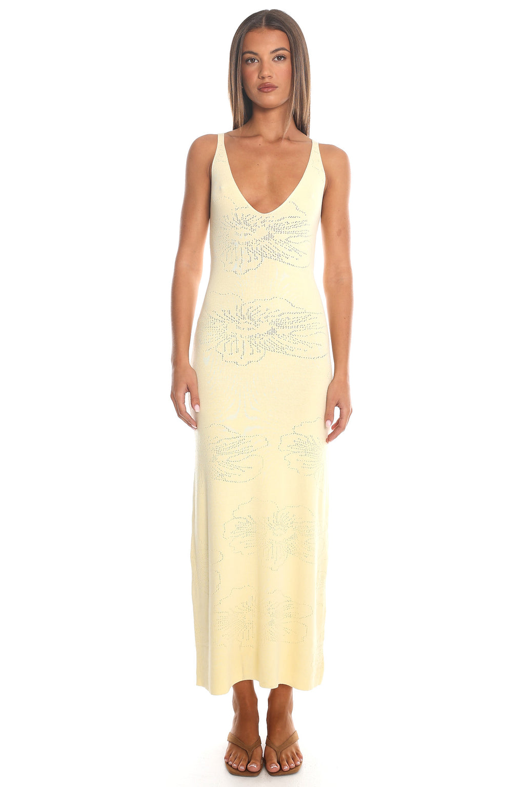 Sunbeam Knit Maxi Dress Butter by Selfie Leslie Australia