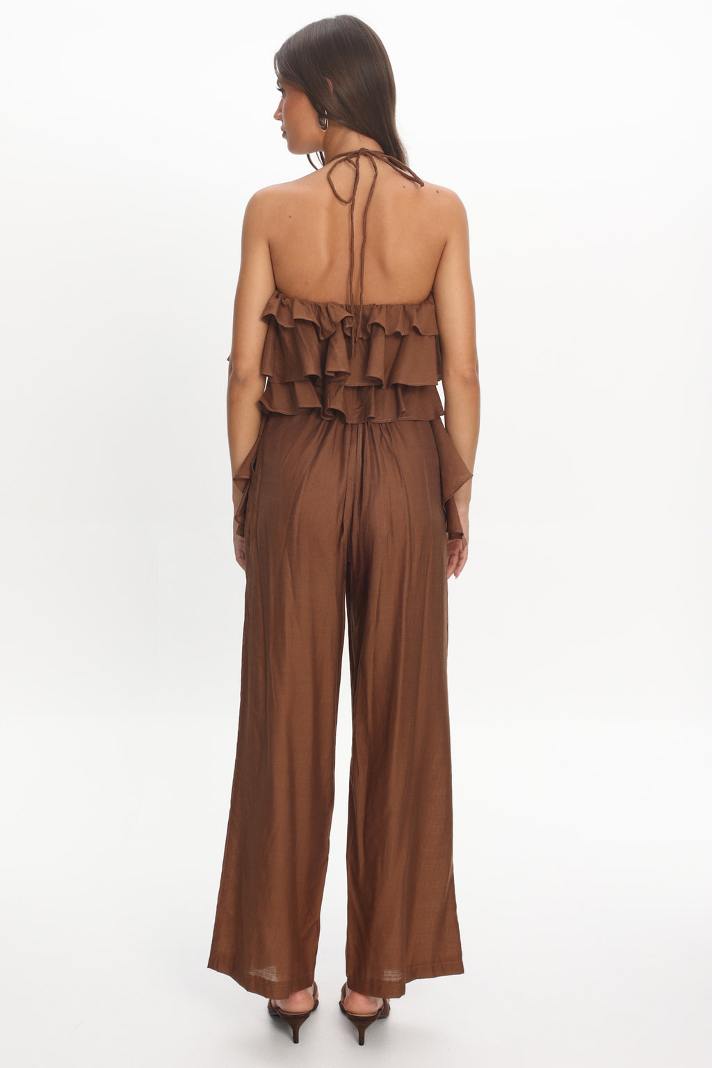 Darylyn Wide Leg Pants Chocolate by Selfie Leslie Australia