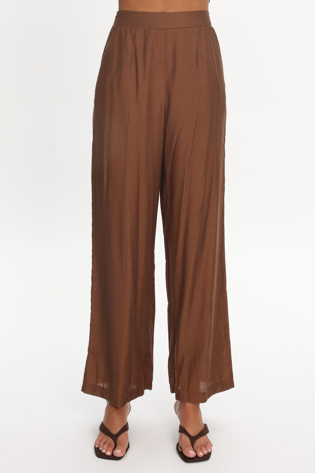 Darylyn Wide Leg Pants Chocolate by Selfie Leslie Australia